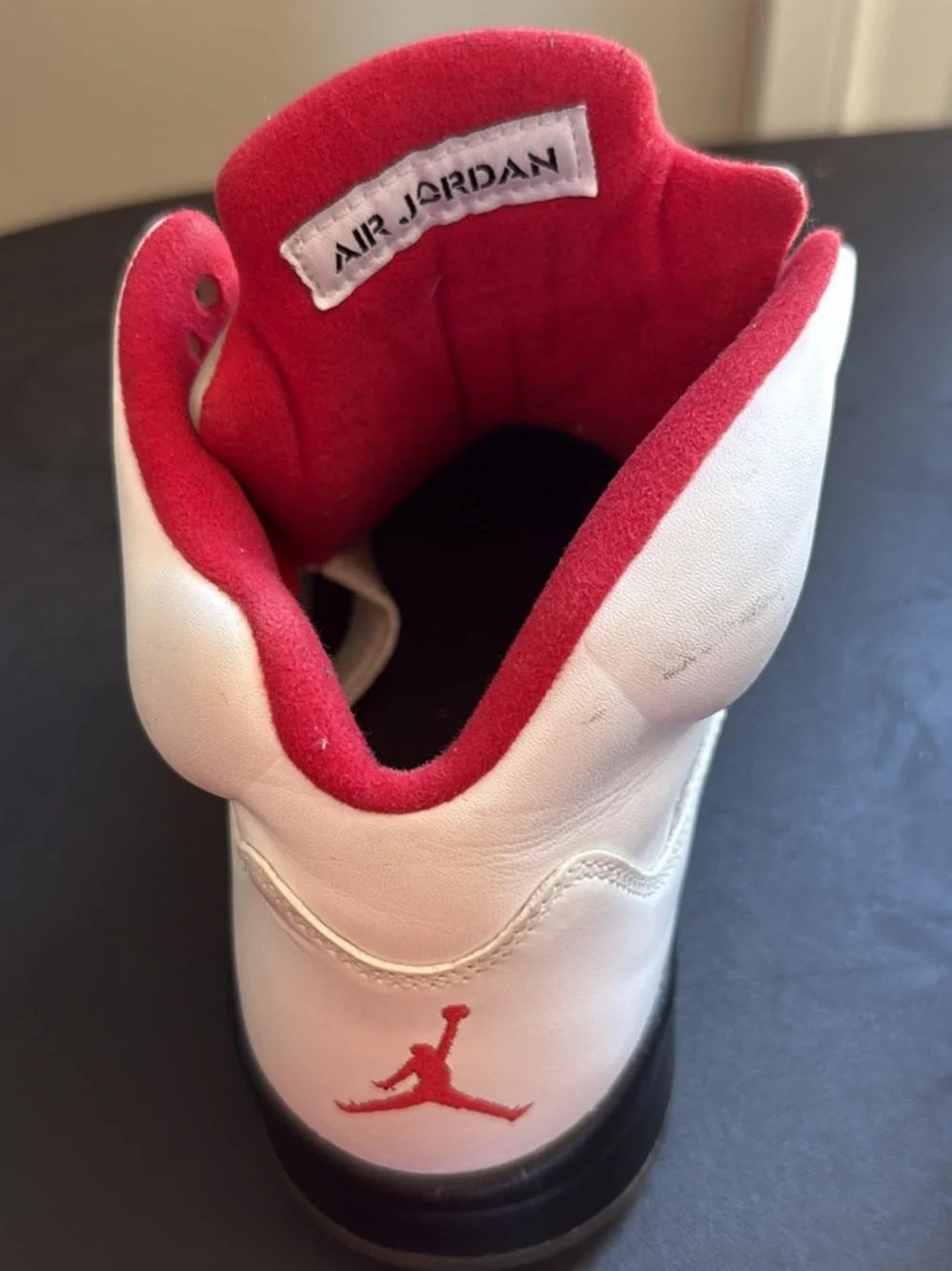 Jordan White & Red High-Top Basketball Sneakers